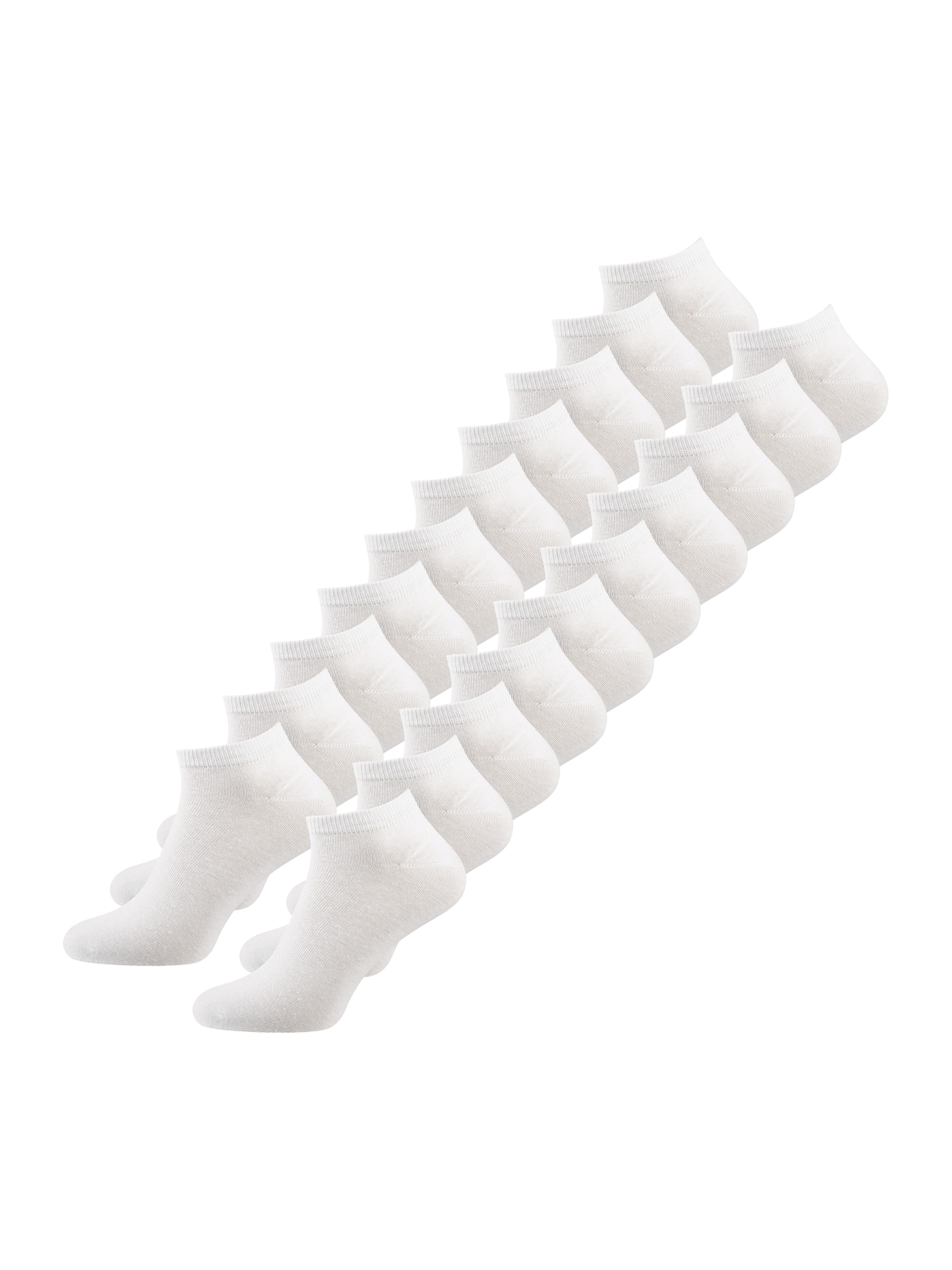 Nur Der Ankle Socks in White: front