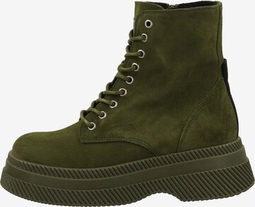 STEVE MADDEN Lace-Up Ankle Boots in Green