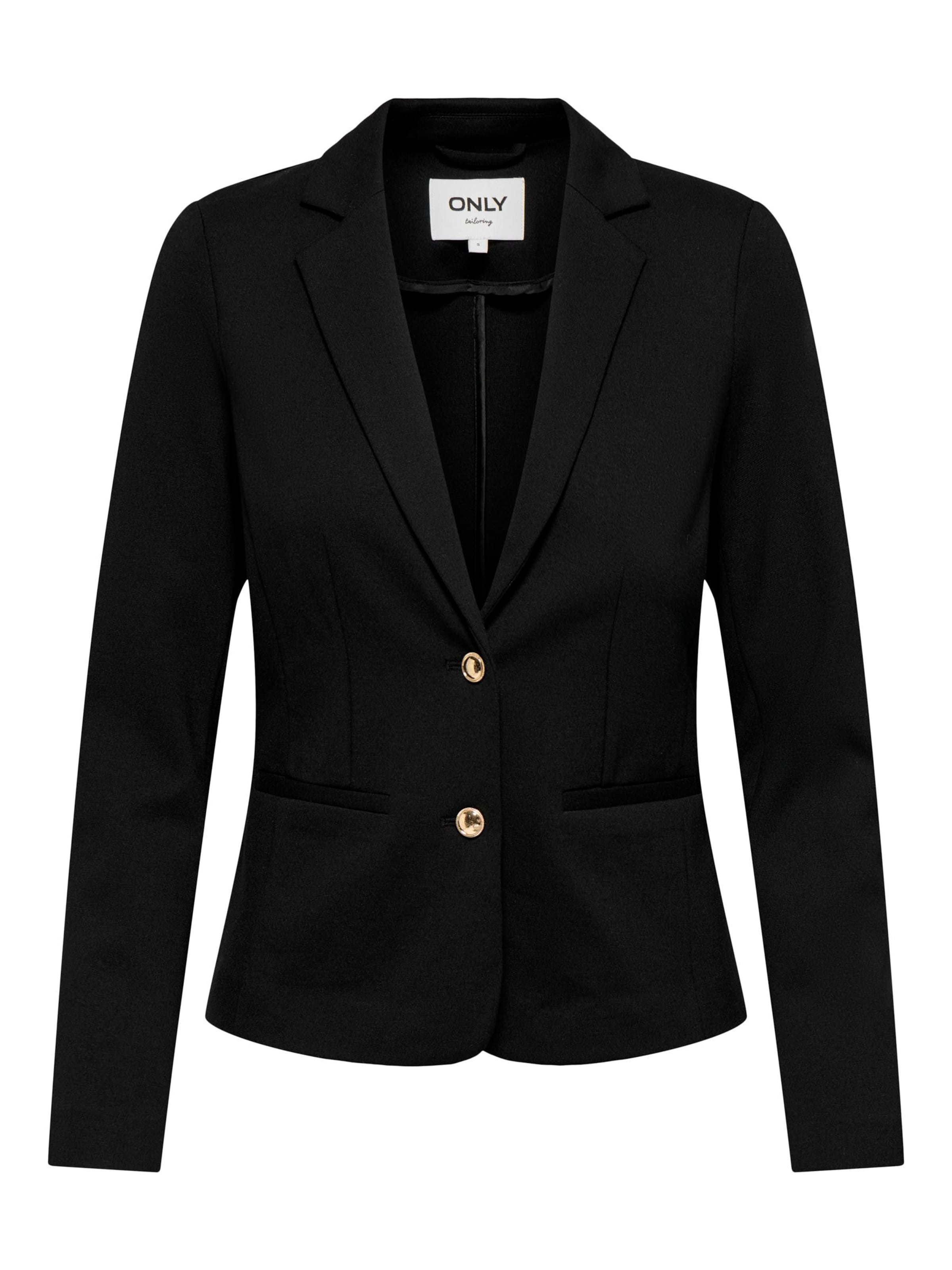 ONLY Blazer 'POPTRASH-BORA' in Black: front