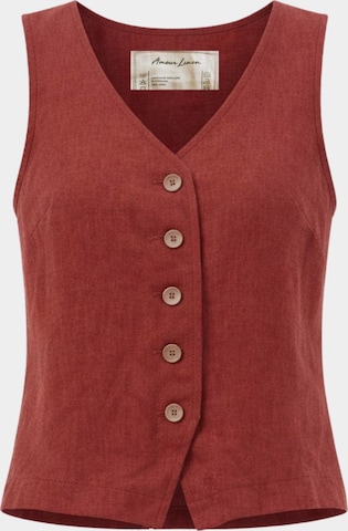 AmourLinen - Chaleco 'Greta' en rojo: frente