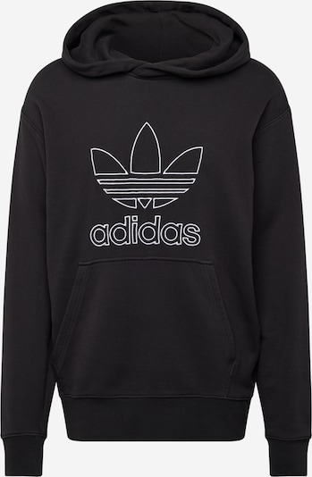 ADIDAS ORIGINALS Sweatshirt em preto / branco, Vista do produto