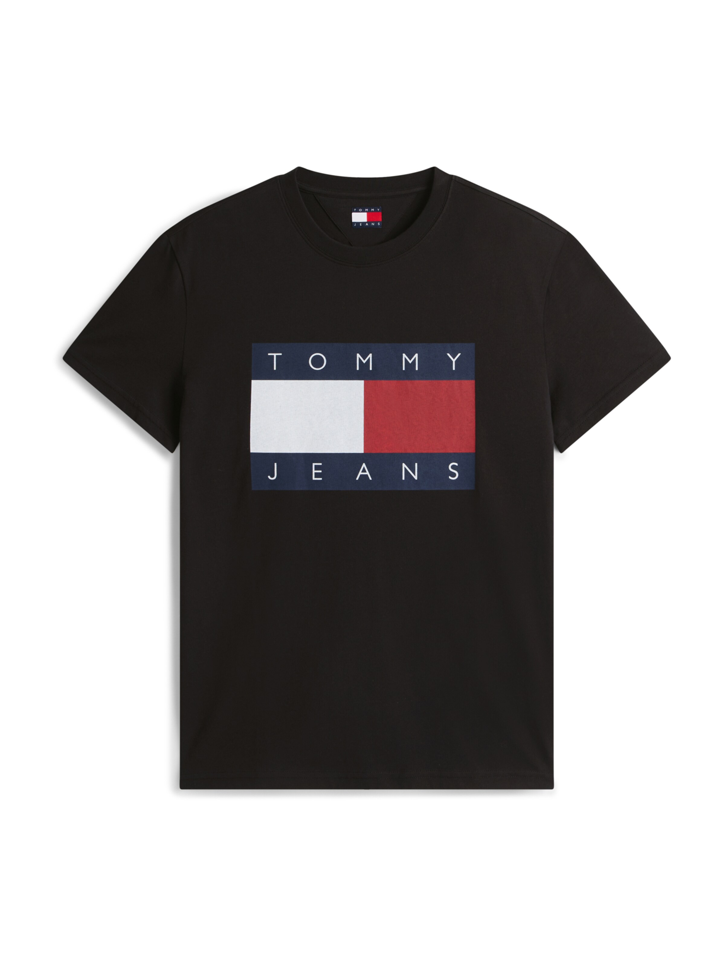 melns Tommy Jeans T-Krekls: no priekšpuses