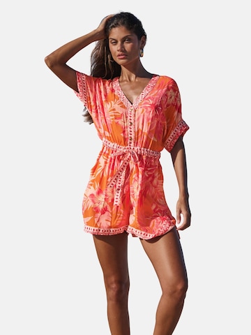 Lipsy Jumpsuit in Oranje: voorkant