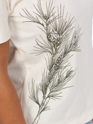 Life-Tree Oversized shirt 'Pine Branch' in White