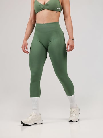 neverover - Acampanado Leggings en verde: frente