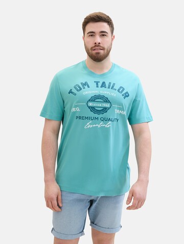TOM TAILOR Men + Тениска в синьо: отпред