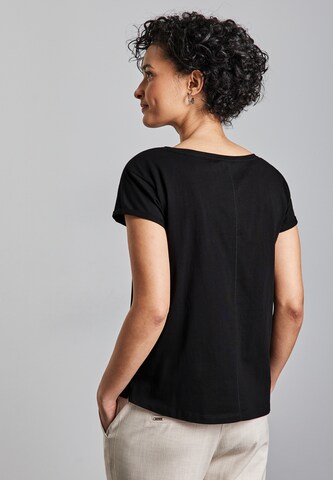 STREET ONE T-Shirt mit Print in Schwarz