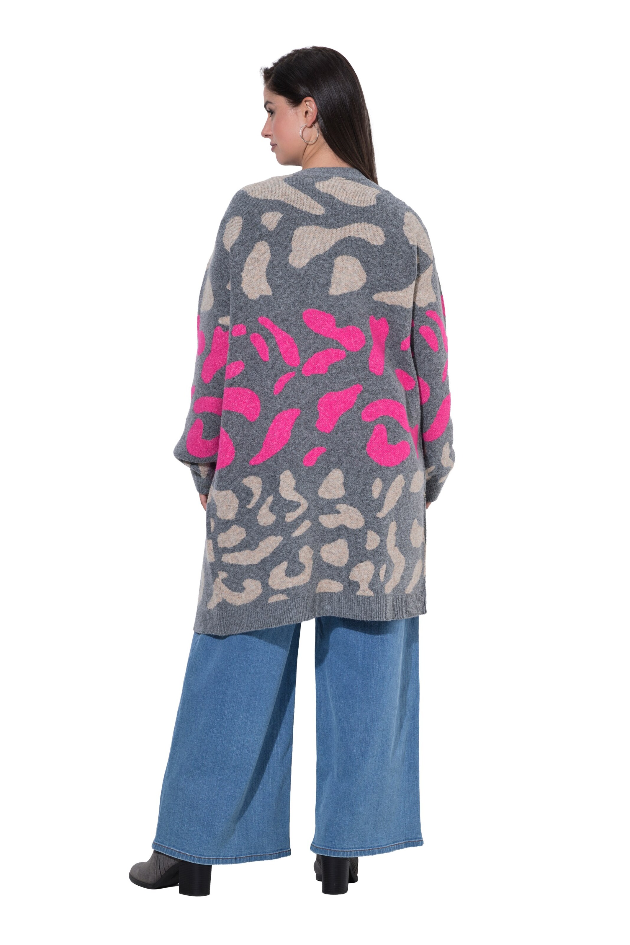 Ulla Popken Knit cardigan in Grey