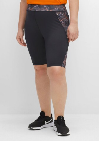 SHEEGO Skinny Sportovní kalhoty – černá: přední strana