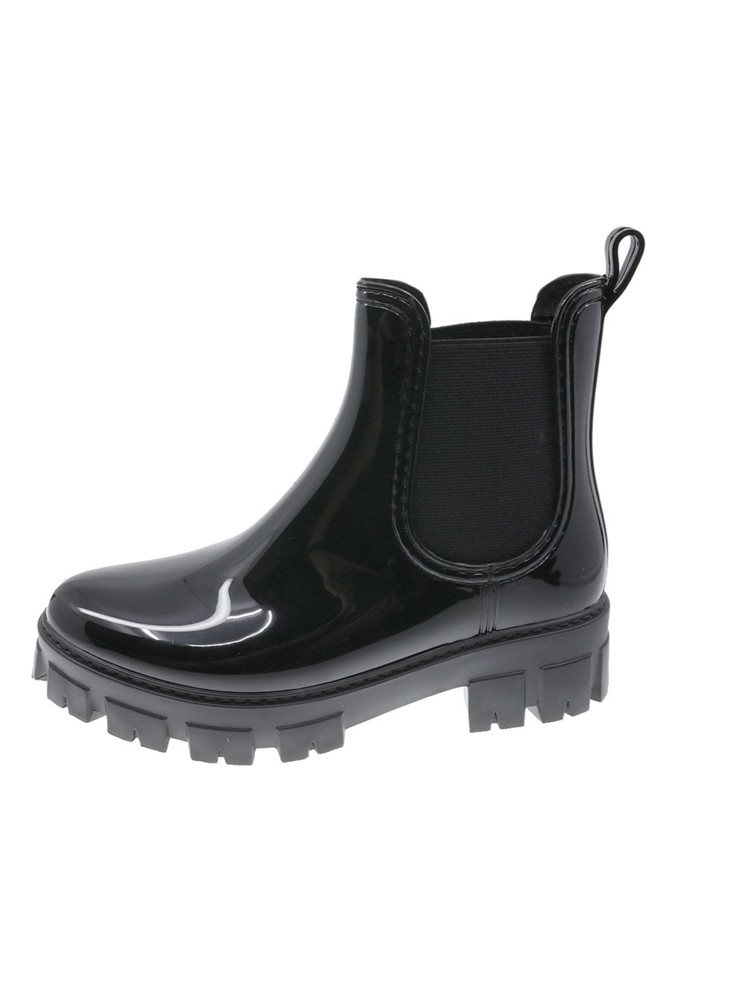 Bottes en caoutchouc Beppi en noir : devant