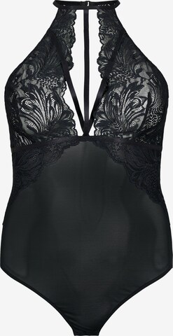 Devoted by Zizzi Lingerie body 'Capivu' in Zwart: voorkant