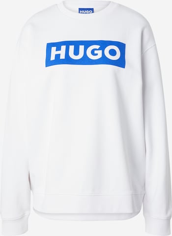 Sweat-shirt 'Classic' HUGO Blue en blanc : devant