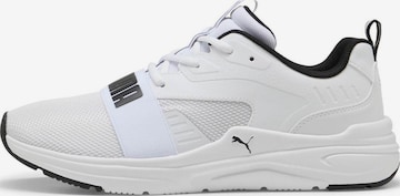 PUMA - Zapatillas deportivas bajas en blanco: frente