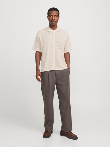 JACK & JONES Comfort Fit Πουκάμισο 'JORTYLER' σε μπεζ