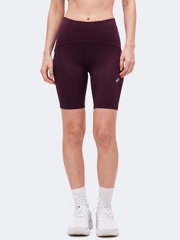 ASICS Skinny Športové nohavice 'ROAD' - Fialová: predná strana