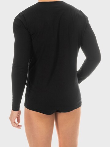 Maglietta intima 'Long-Sleeved T-Shirt Egyptian Cotton' di zd ZERO DEFECTS in nero