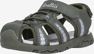 Graffiti Sandals & Slippers 'Kama' in Green: front