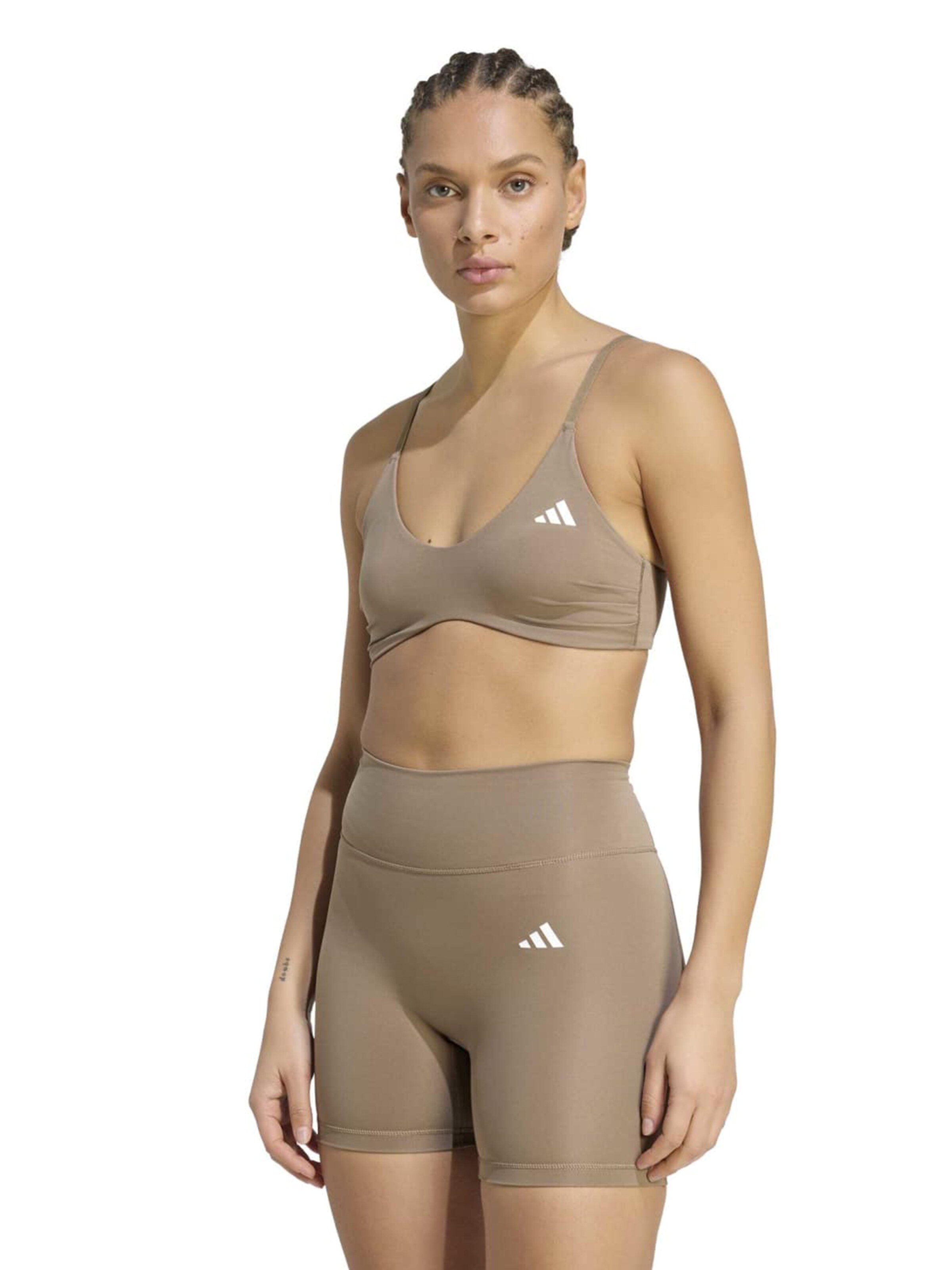ADIDAS PERFORMANCE Bustier Biustonosz sportowy 'Optime Essentials' w kolorze zielony: przód