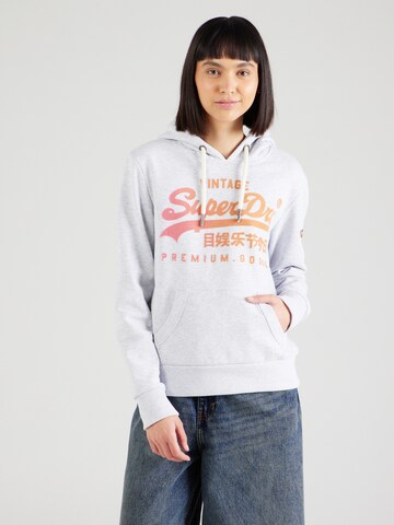 Sweat-shirt Superdry en gris : devant