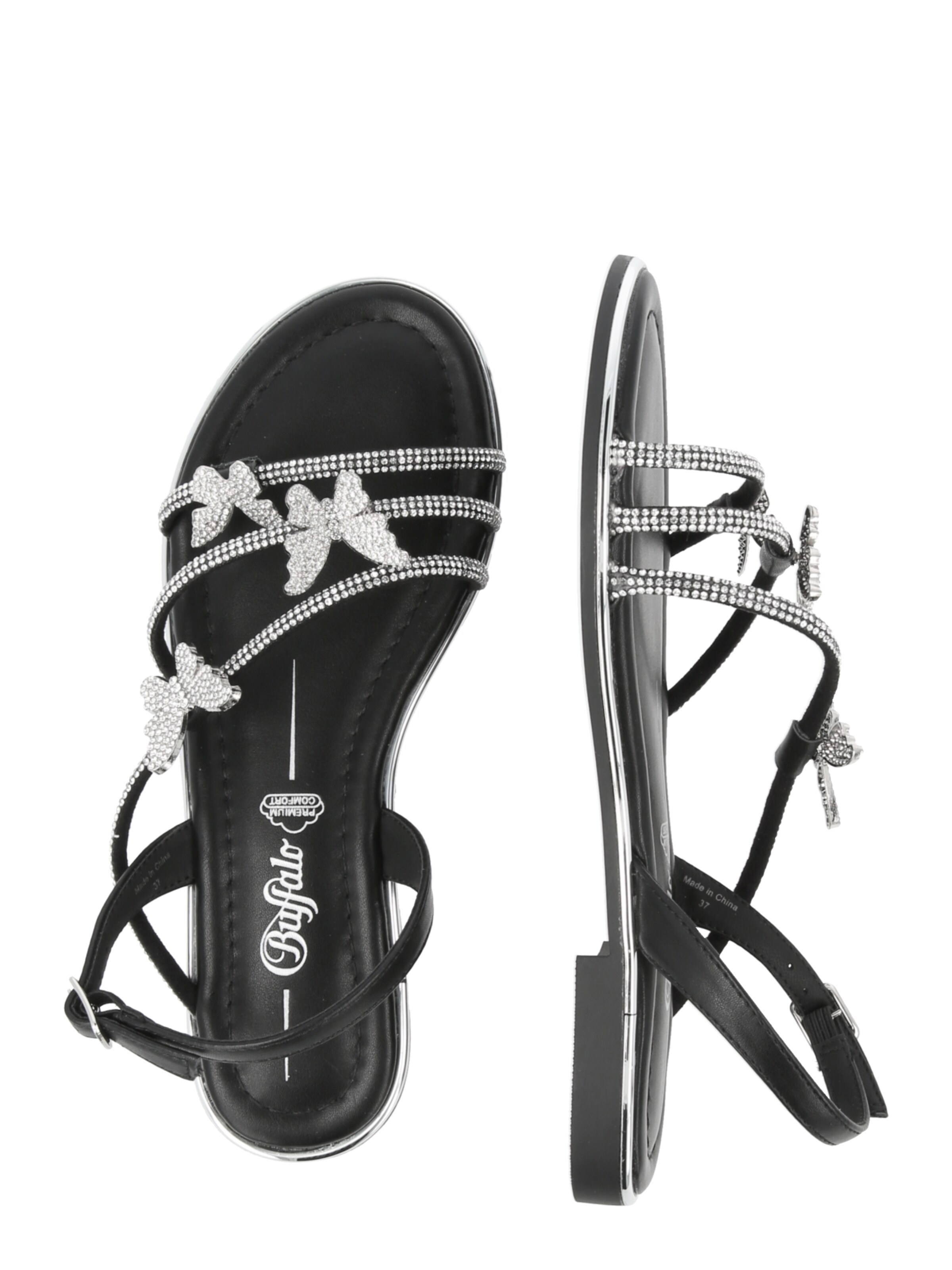 BUFFALO Sandale 'KIRA' in Schwarz