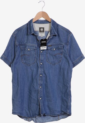G-Star RAW Button Up Shirt in XXL in Blue: front