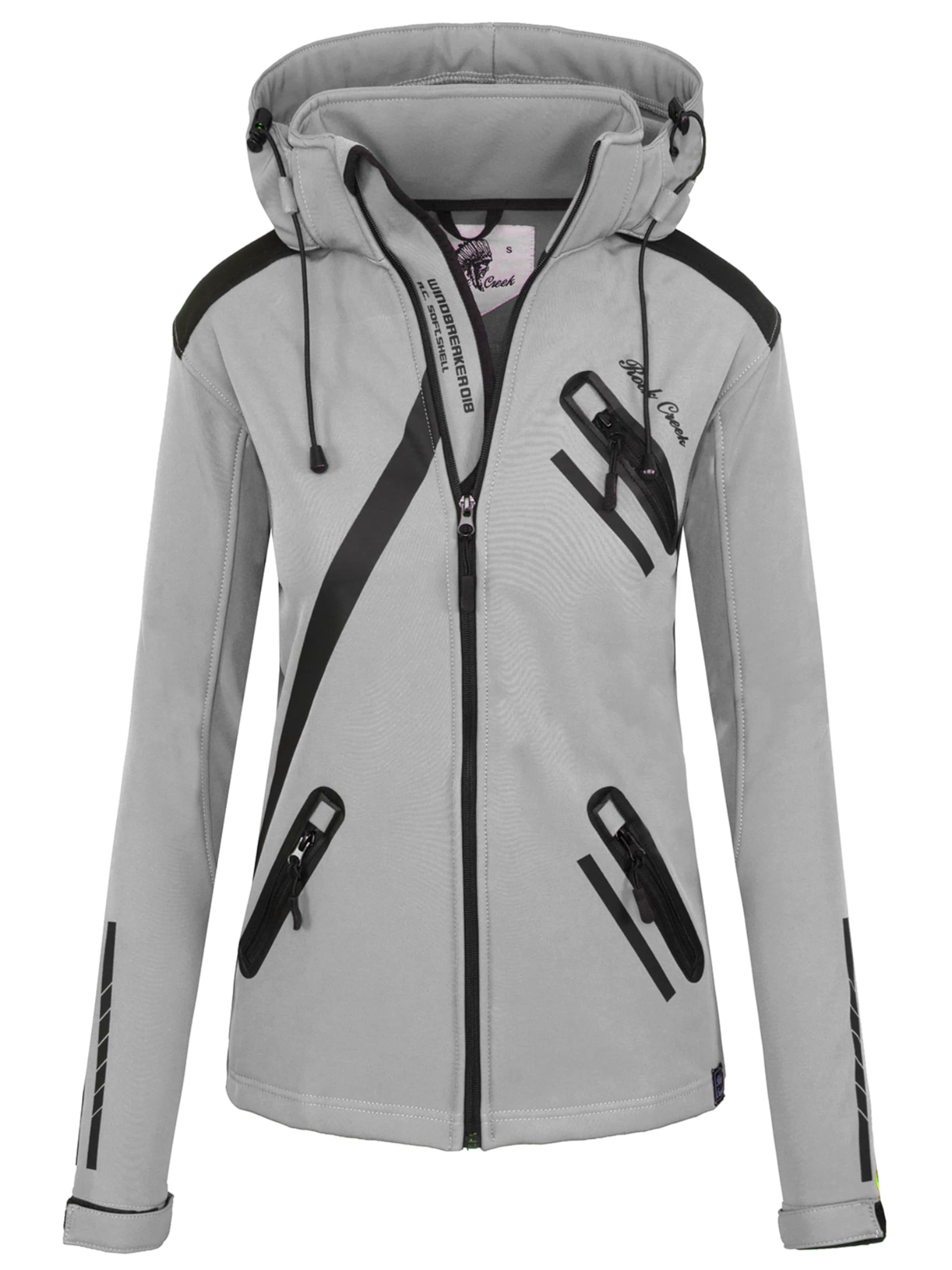 Rock Creek Outdoorjacke in Grau: Vorderseite
