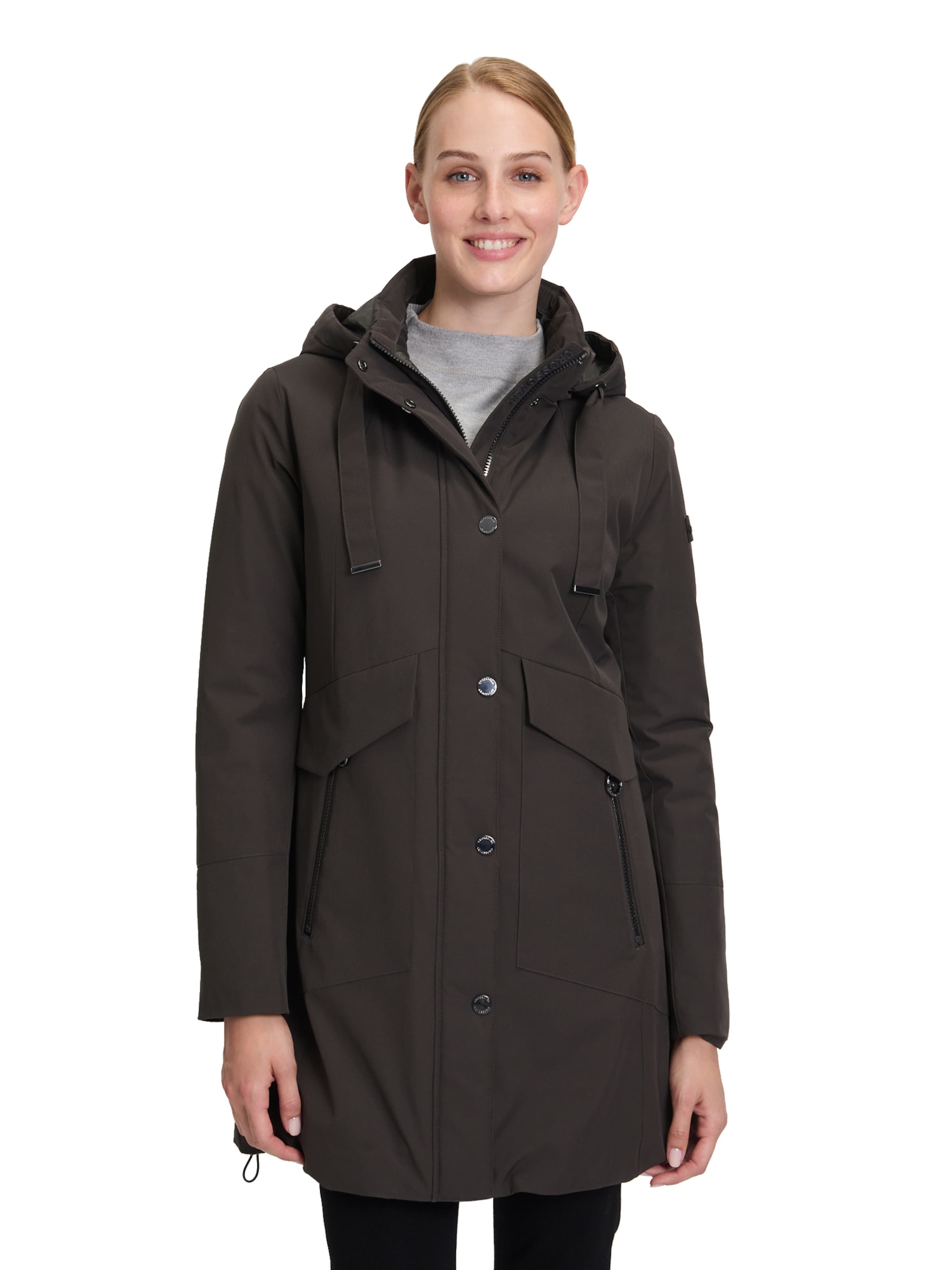 Betty Barclay Between-Seasons Coat in Brown