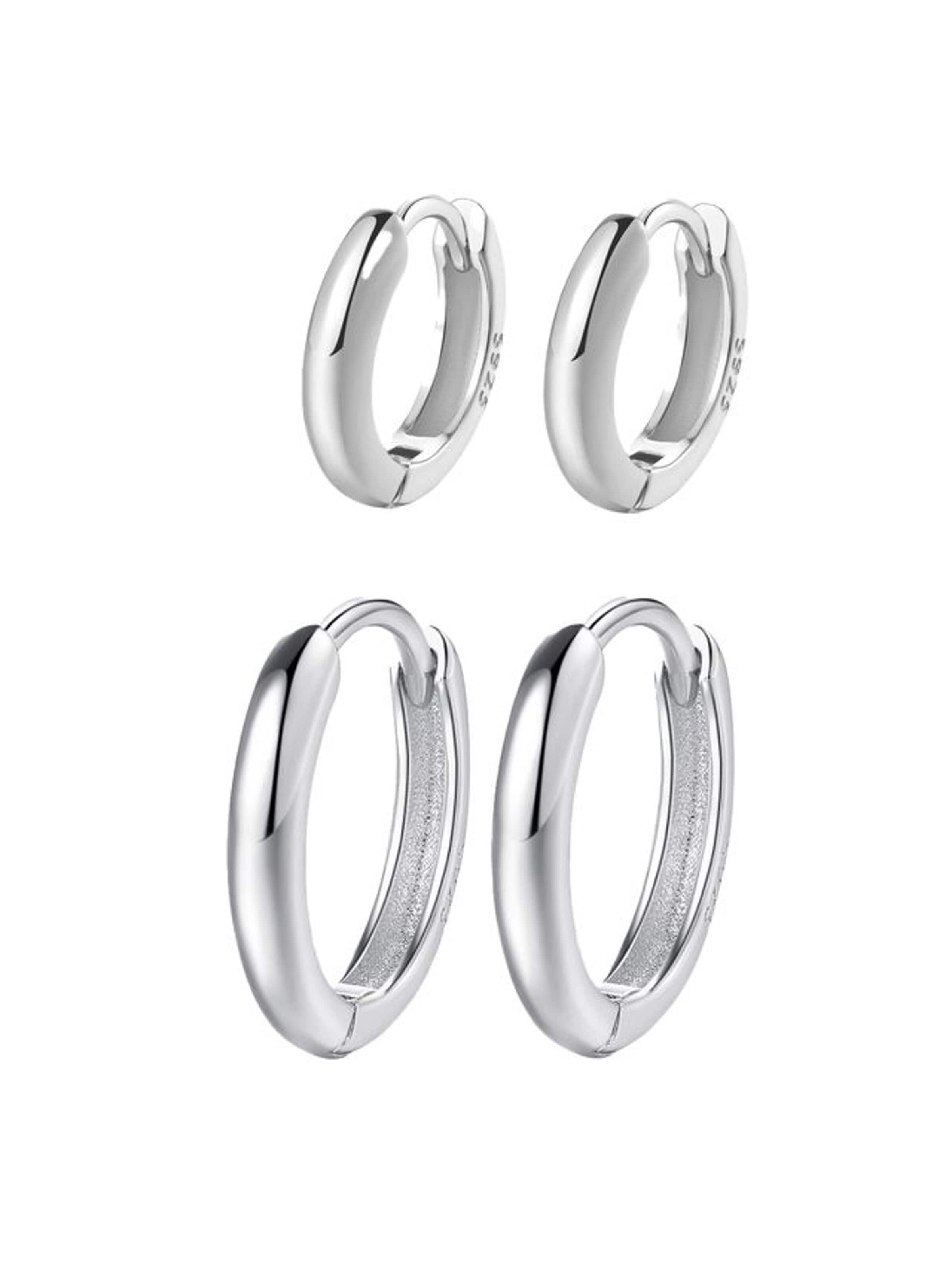Hey Happiness Earring 'Poise' in Silver: front