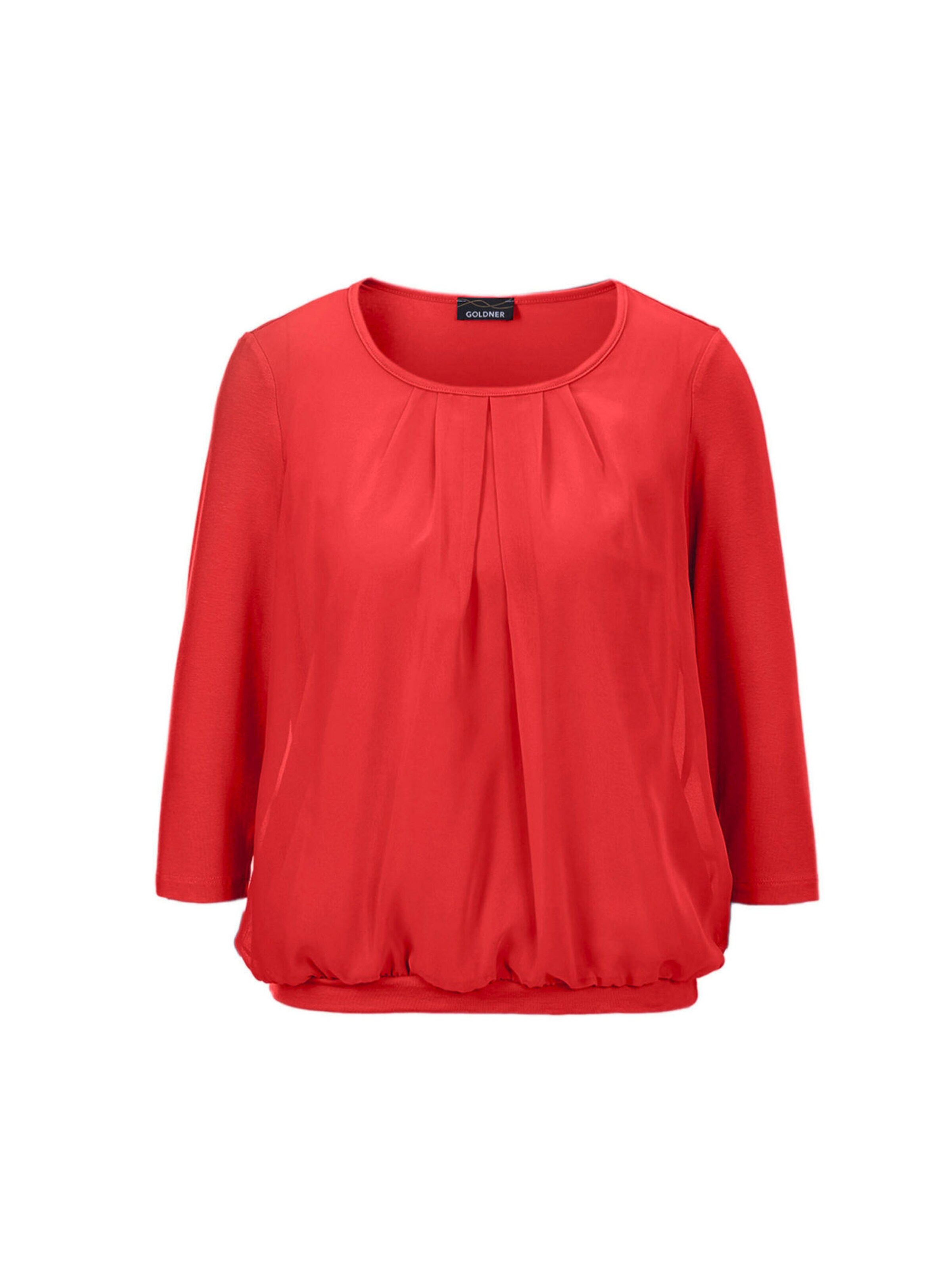 Goldner Bluse in Rot: Vorderseite
