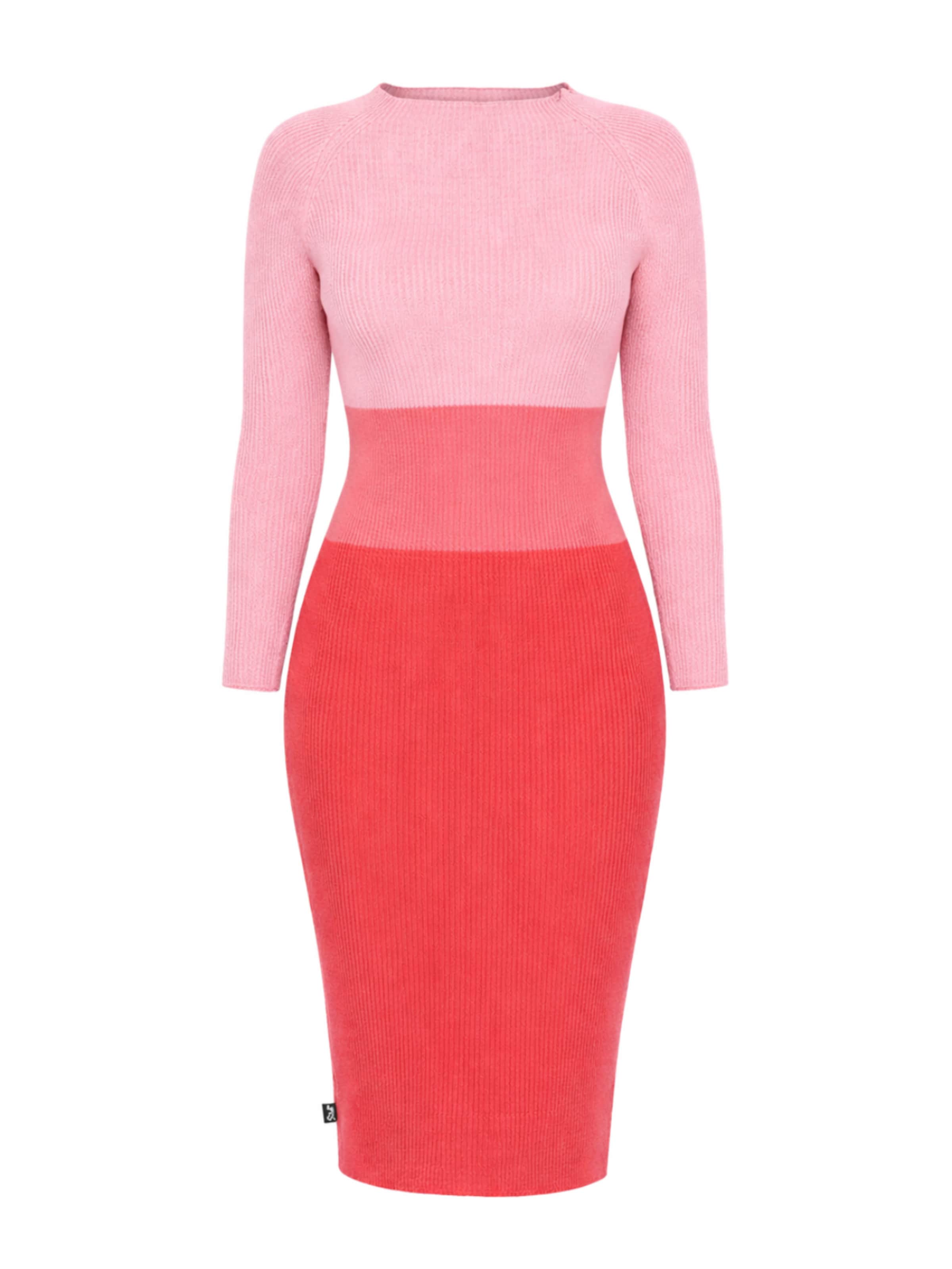 Süel knitwear - Vestido de punto en rojo: frente