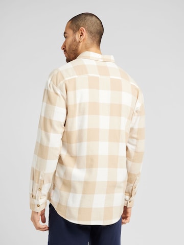 QS Comfort fit Button Up Shirt in Brown