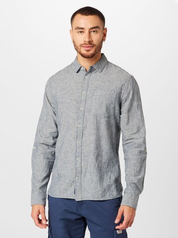 Coupe regular Chemise BLEND en bleu : devant