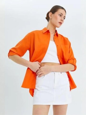 MixRay Blouse 'Hemden' in Orange