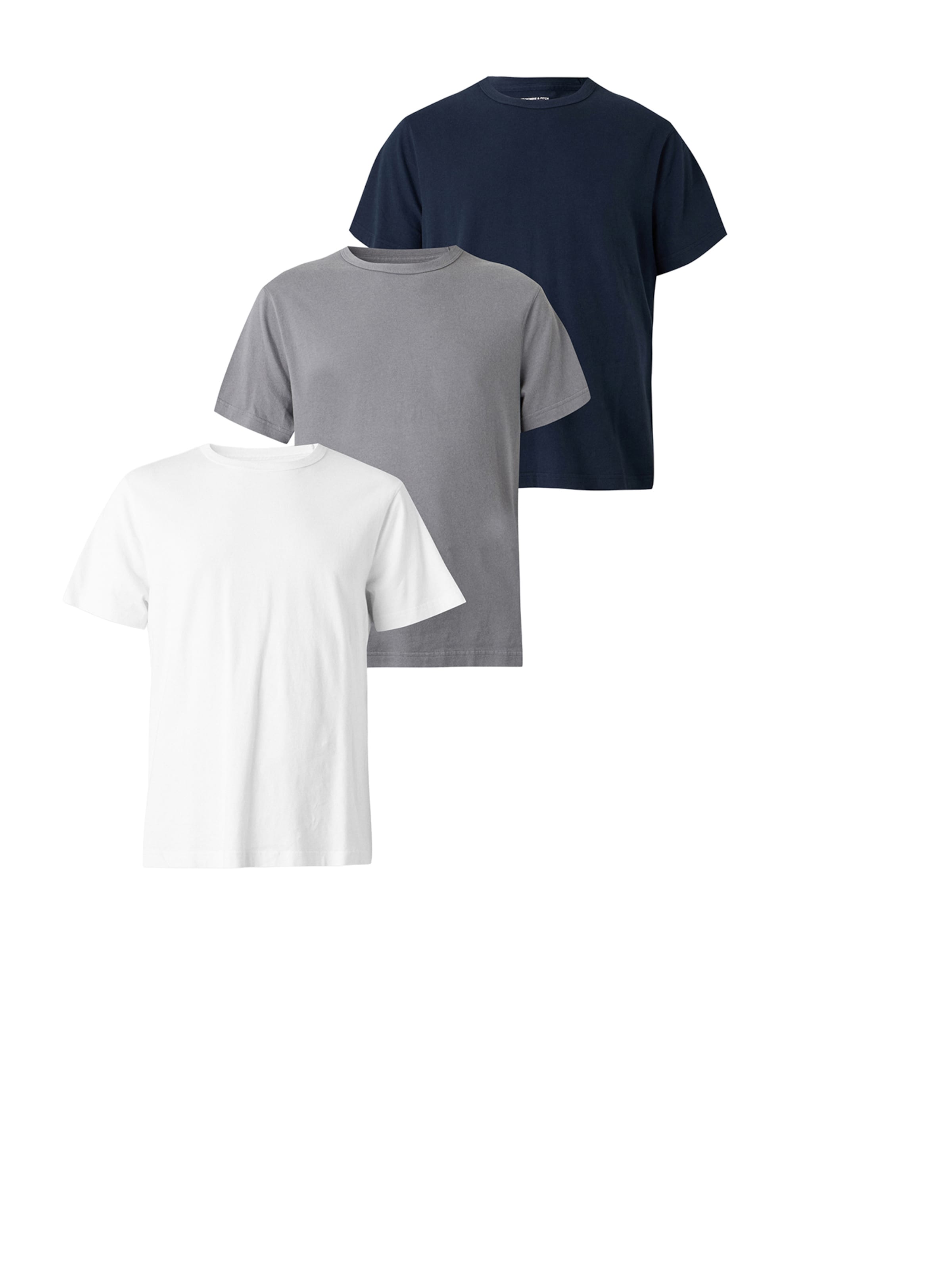 Abercrombie & Fitch T-shirt 'ESSENTIAL' i XS i marinblå / grå / vit, Produktvy