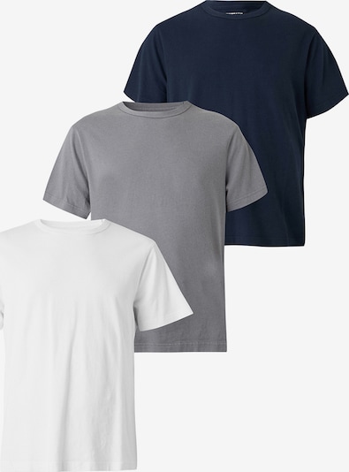 Abercrombie & Fitch Majica 'ESSENTIAL' veličine XS u mornarsko plava / siva / bijela, Pregled proizvoda