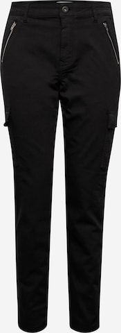 PULZ Jeans Skinny Cargobroek 'Rosita' in Zwart: voorkant