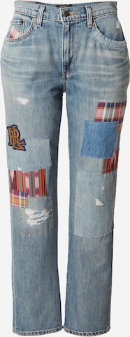 Lauren Ralph Lauren Tapered Jeans in Blauw: voorkant