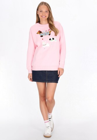MYMO Sweatshirt 'Pop' in Pink
