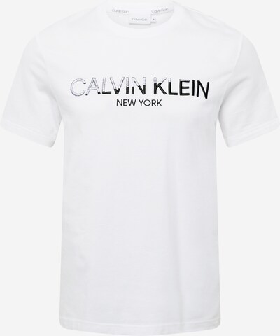 Calvin Klein T-Shirt en gris chiné / noir / blanc, Vue avec produit