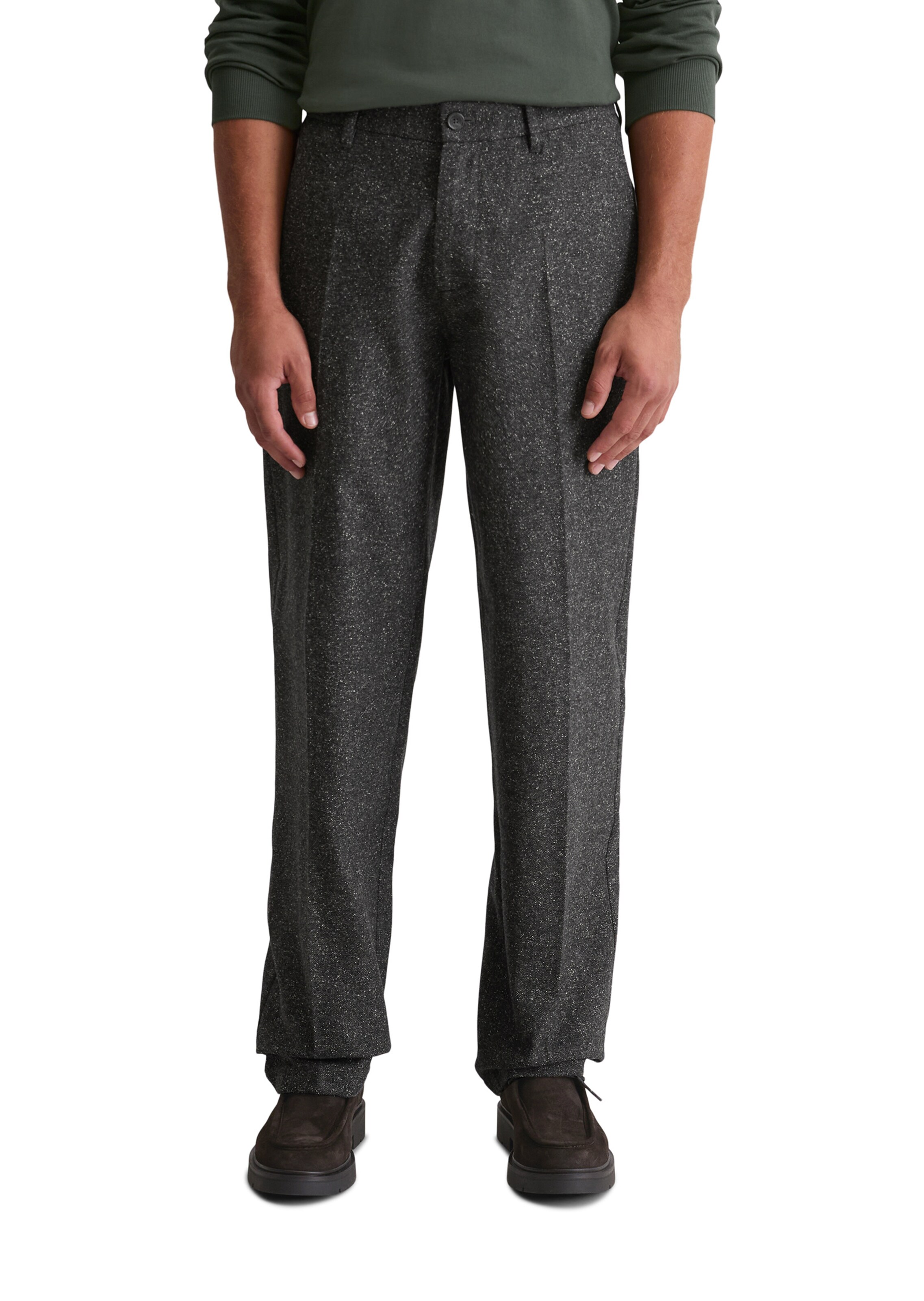 Marc O'Polo Loose fit Trousers in Grey: front