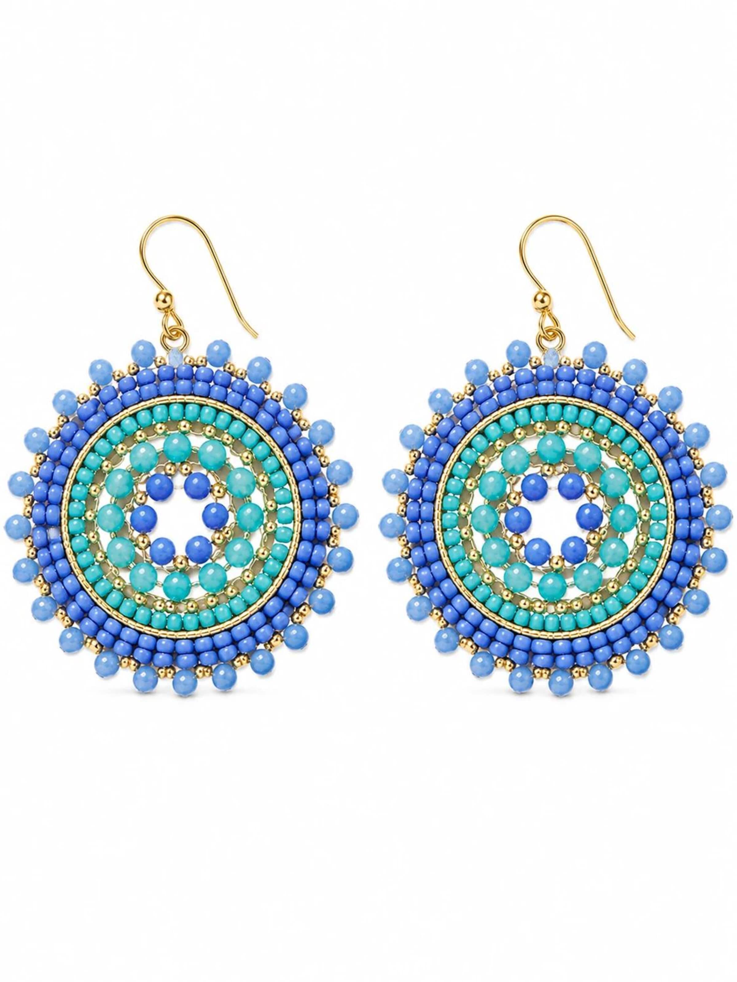 Boucles d'oreilles 'Ibiza Halo' Alster Herz en vert : devant