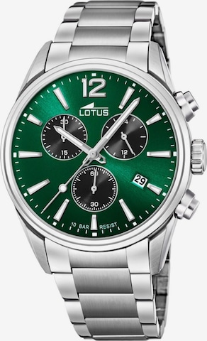 Lotus Analoog horloge in Groen: voorkant