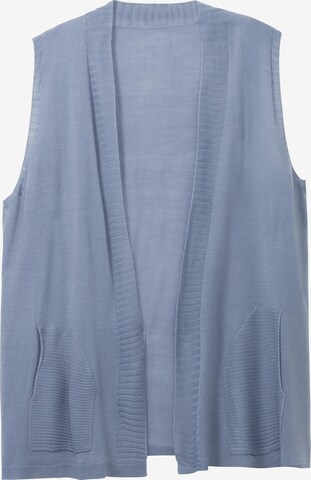 SHEEGO Knitted Vest in Blue: front