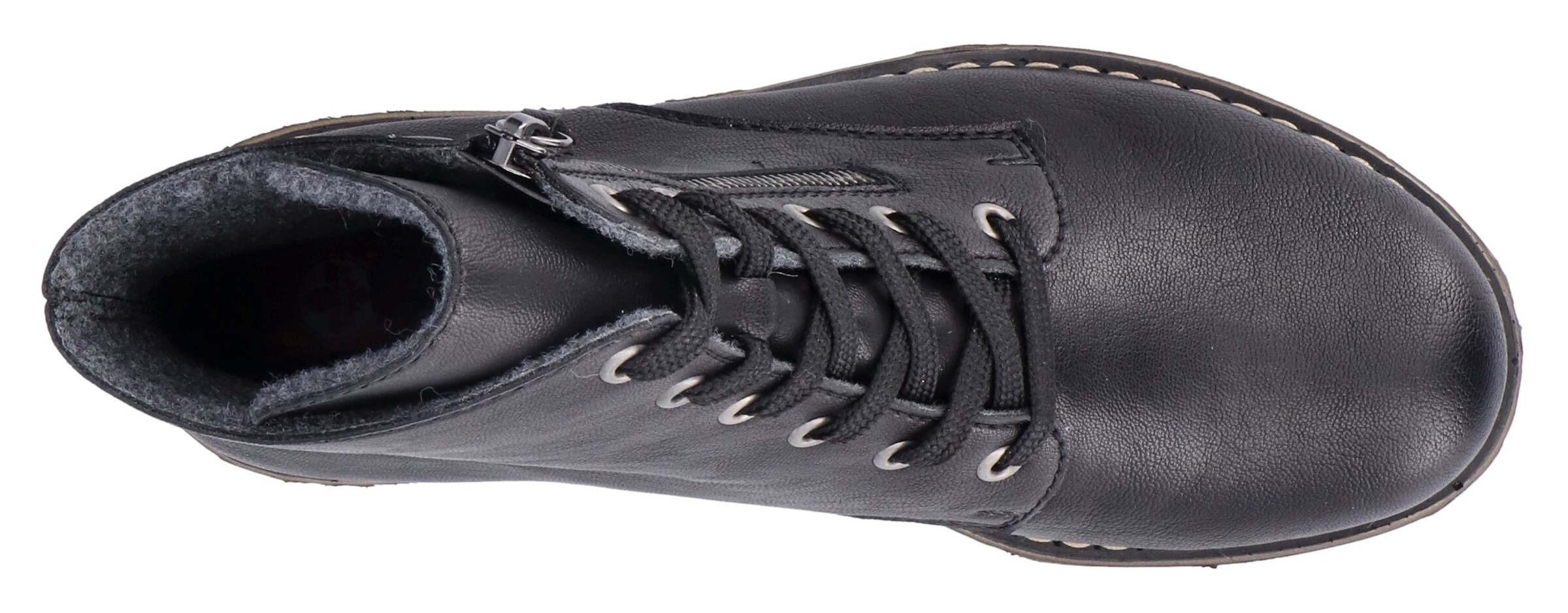 Rieker Lace-Up Ankle Boots in Black