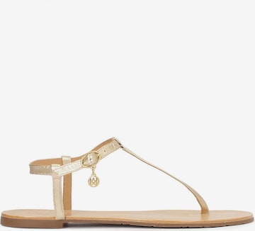 Kazar T-bar sandals in Gold