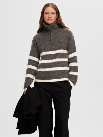 SELECTED FEMME Pulover 'Maline' | siva barva