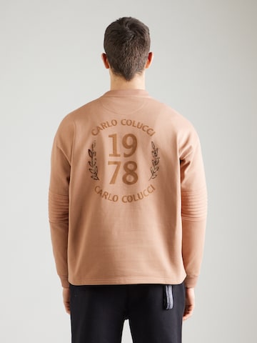 Carlo Colucci Sweatshirt in Braun: Vorderseite