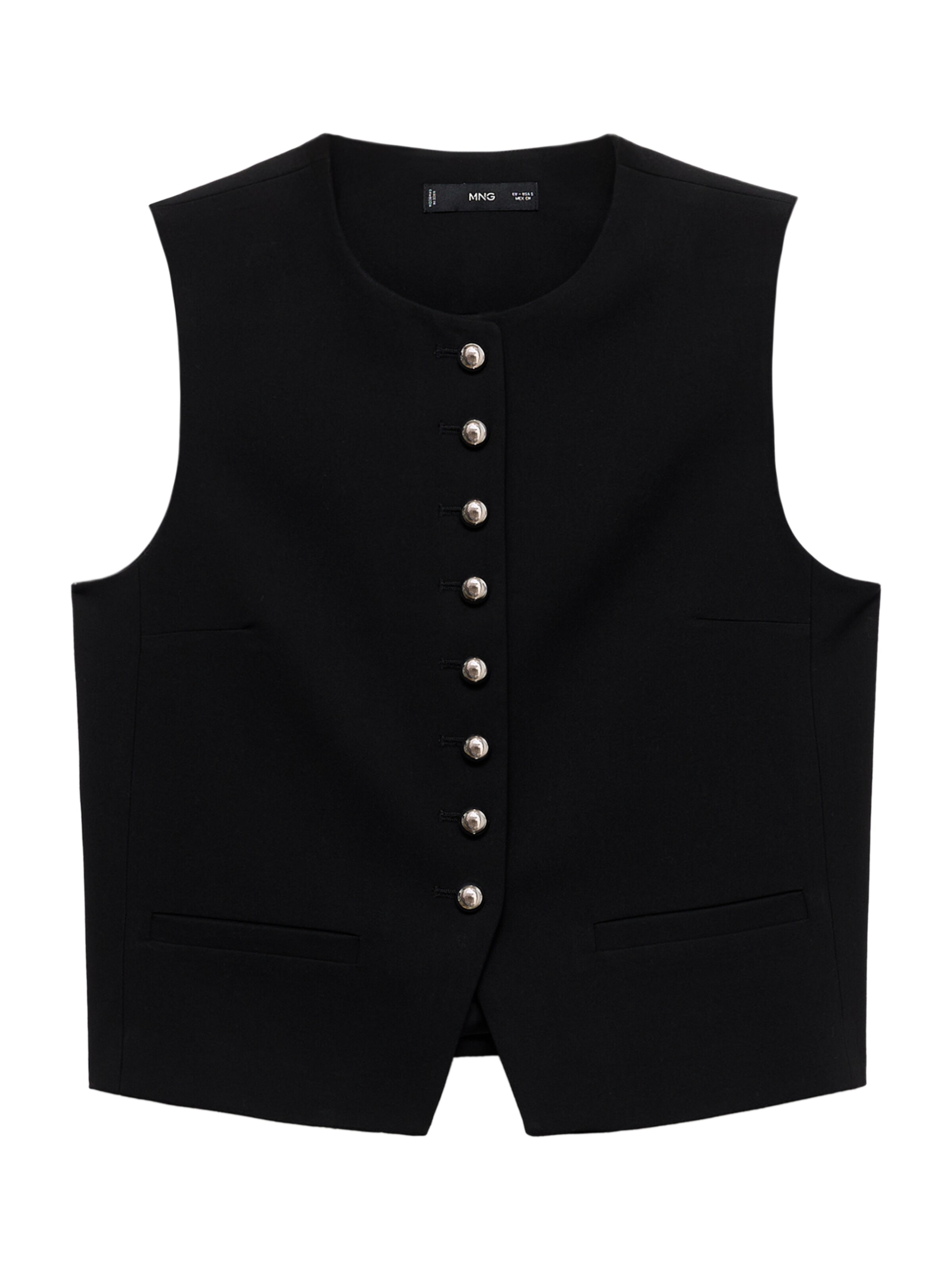 MANGO Kostymväst 'Gabo' i svart: framsida