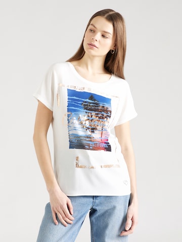 Key Largo Shirt 'CALIFORNIACATION' in Wit: voorkant