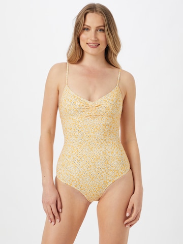 Samsoe SamsoeJednodijelni kupaći kostim 'Gytea' - žuta boja: prednji dio